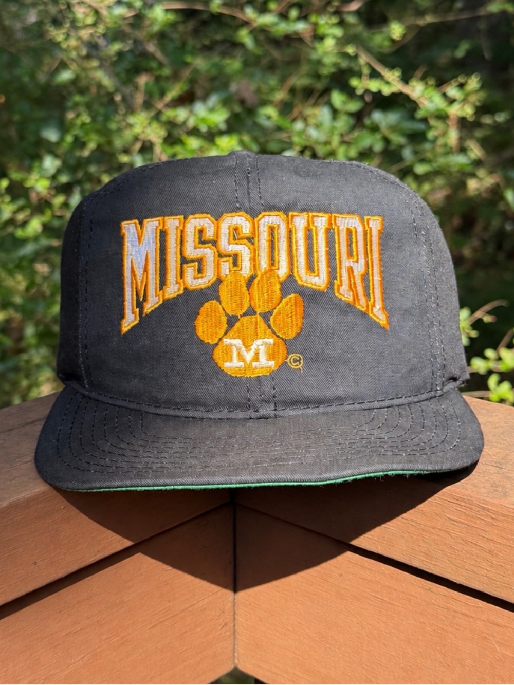Vintage 90s Missouri Tigers Mizzou Snapback Hat Made in USA